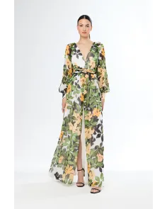 Vestido Largo Estampado Carla Ruiz | Jayme Shop