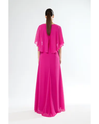 Vestido Largo con Capelina Carla Ruiz | Jayme Shop