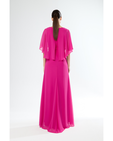 Vestido Largo con Capelina Carla Ruiz | Jayme Shop