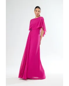 Vestido Largo con Capelina Carla Ruiz | Jayme Shop