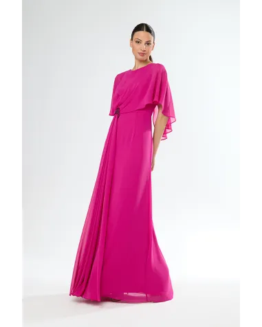 Vestido Largo con Capelina Carla Ruiz | Jayme Shop