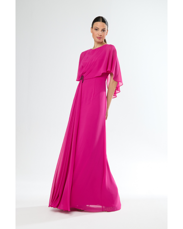 Vestido Largo con Capelina Carla Ruiz | Jayme Shop