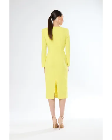Vestido Corto Amarillo Carla Ruiz | Jayme Shop