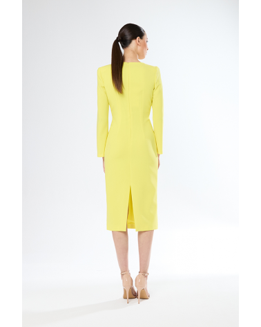 Vestido Corto Amarillo Carla Ruiz | Jayme Shop