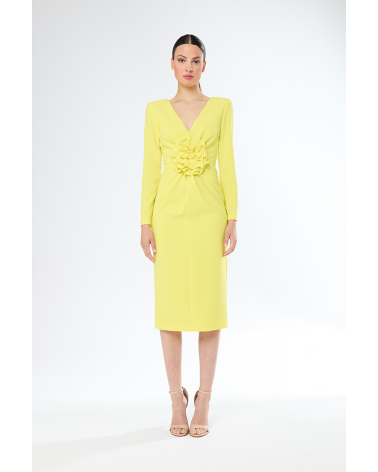 Vestido Corto Amarillo Carla Ruiz | Jayme Shop