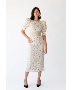 Vestido Brocado Blanca Martín | Jayme Shop