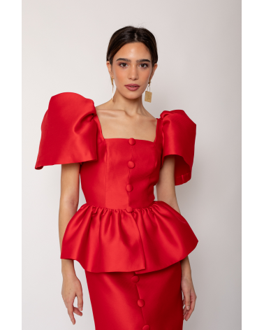 Vestido Peplum Blanca Martín | Jayme Shop