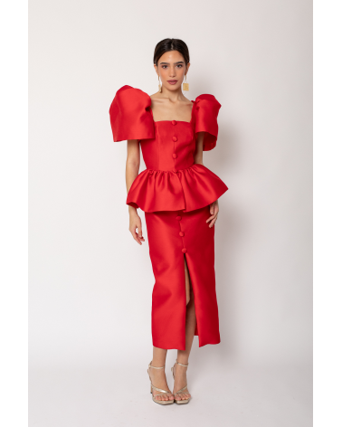 Vestido Peplum Blanca Martín | Jayme Shop