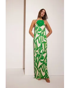 Vestido Largo Plisado Carla Ruiz | Jayme Shop