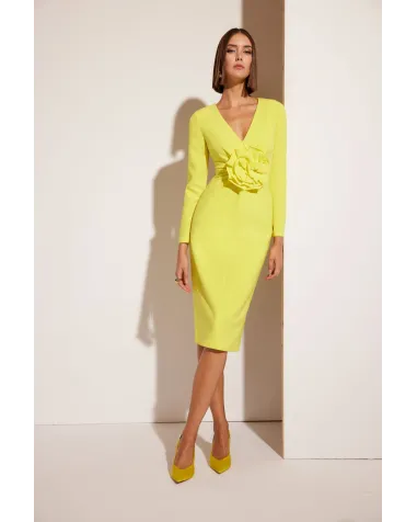 Vestido Corto Amarillo Carla Ruiz | Jayme Shop