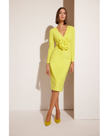 Vestido Corto Amarillo Carla Ruiz | Jayme Shop