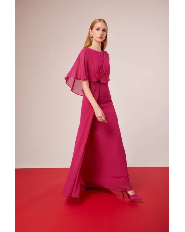 Vestido Largo con Capelina Carla Ruiz | Jayme Shop