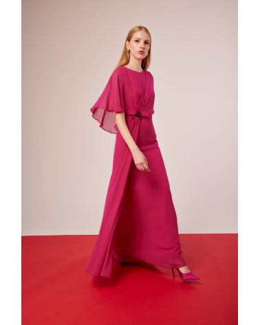 Vestido Largo con Capelina Carla Ruiz | Jayme Shop