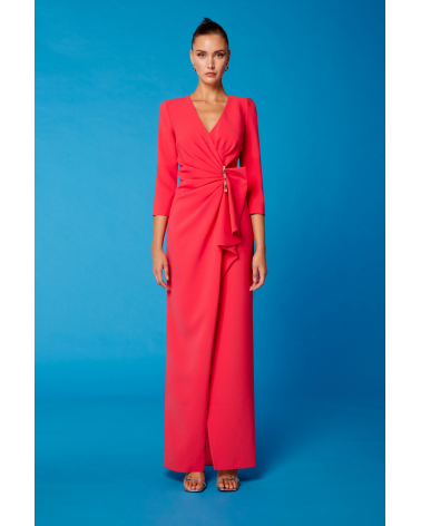 Vestido Largo Drapeado Carla Ruiz | Jayme Shop