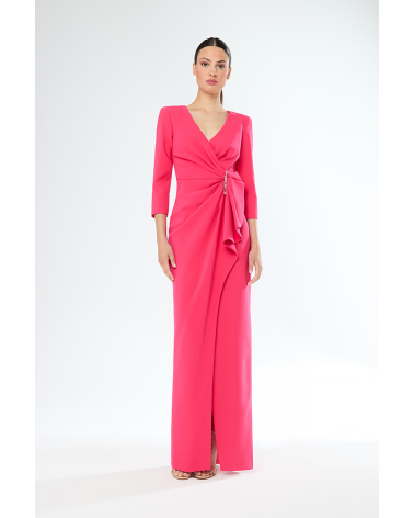 Vestido Largo Drapeado Carla Ruiz | Jayme Shop