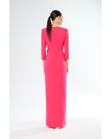 Vestido Largo Drapeado Carla Ruiz | Jayme Shop