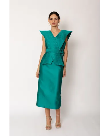 Vestido Efecto Cruzado Blanca Martín | Jayme Shop