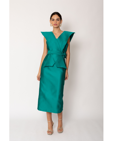 Vestido Efecto Cruzado Blanca Martín | Jayme Shop