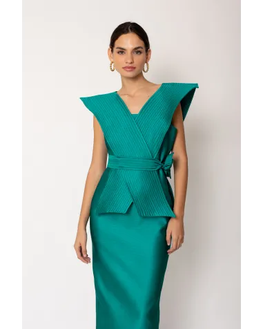 Vestido Efecto Cruzado Blanca Martín | Jayme Shop