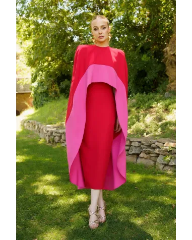 Vestido Con Capa Anna Moon | Jayme Shop