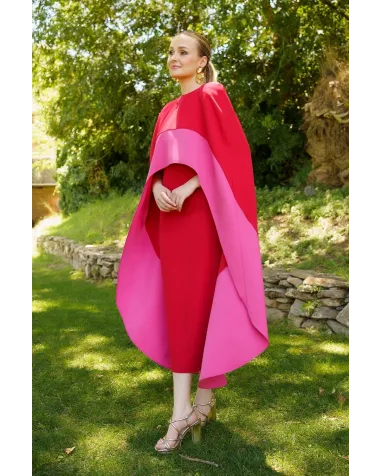 Vestido Con Capa Anna Moon | Jayme Shop