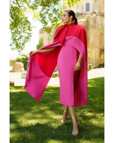 Vestido Con Capa Anna Moon | Jayme Shop