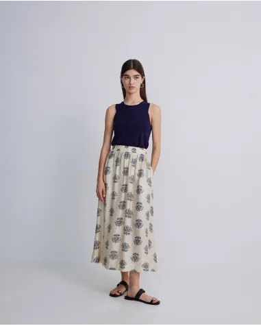 Falda Midi Estampada Yerse| Jayme Shop