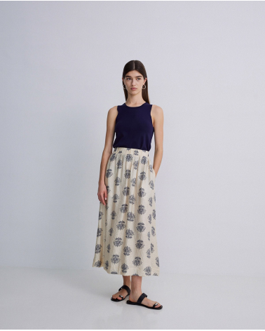 Falda Midi Estampada Yerse| Jayme Shop