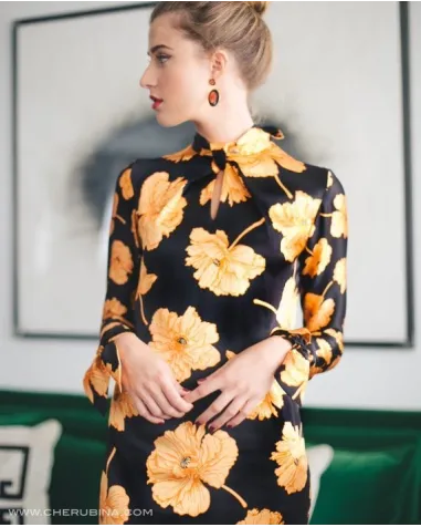 Vestido Corto Seda Cherubina | Jayme Shop