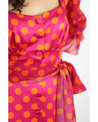 Vestido A media Pierna Lunares Charo Azcona | Jayme Shop