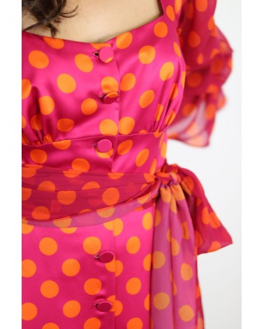 Vestido A media Pierna Lunares Charo Azcona | Jayme Shop