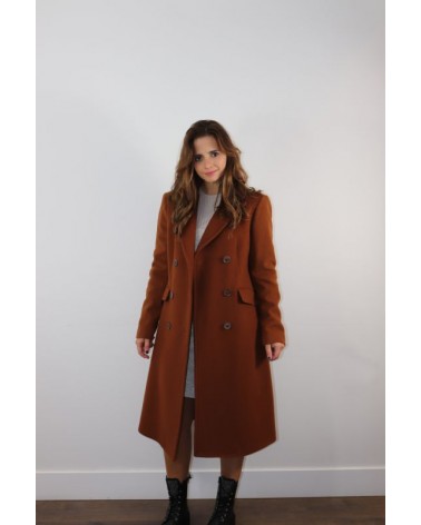 Abrigo de Paño Castaña Oky | Jayme Shop