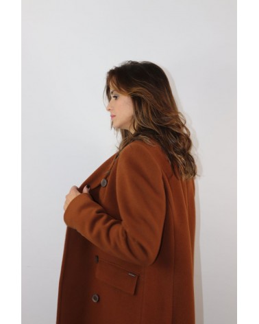 Abrigo de Paño Castaña Oky | Jayme Shop