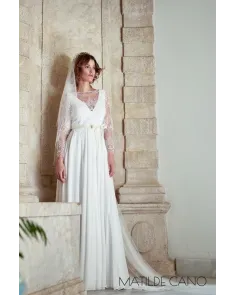 Vestido de Novia Encaje en Mangas Matilde Cano | Jayme Shop 2