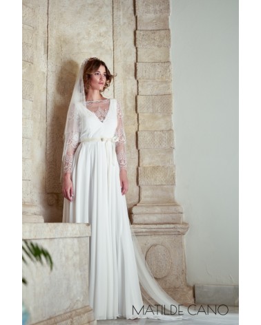 Vestido de Novia Encaje en Mangas Matilde Cano | Jayme Shop