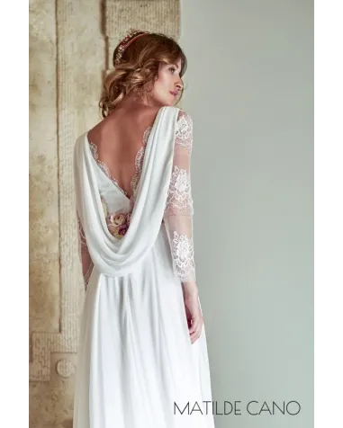 Vestido de Novia Encaje en Mangas Matilde Cano | Jayme Shop