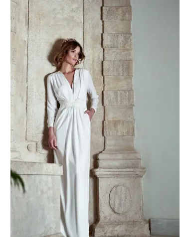 Vestido de Novia Falda Brocada Matilde Cano | Jayme Shop