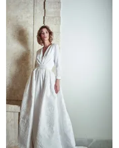 Vestido de Novia Falda Brocada Matilde Cano | Jayme Shop