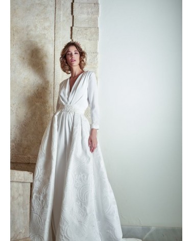 Vestido de Novia Falda Brocada Matilde Cano | Jayme Shop