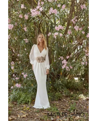 Vestido de Novia Mangas Globo Matilde Cano | Jayme Shop