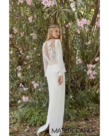 Vestido de Novia Mangas Globo Matilde Cano | Jayme Shop