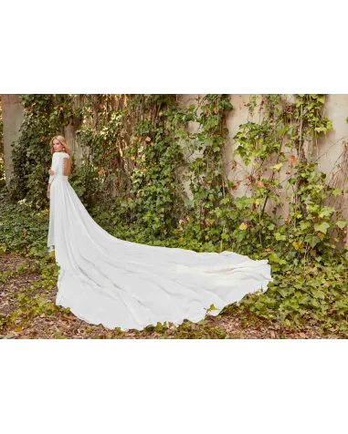 Vestido de Novia Sencillo Con Espalda Descubierta Matilde Cano | Jayme Shop
