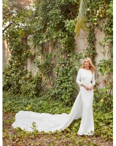 Vestido de Novia Sencillo Con Espalda Descubierta Matilde Cano | Jayme Shop 2