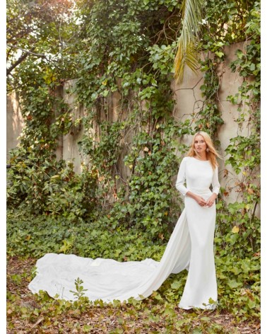 Vestido de Novia Sencillo Con Espalda Descubierta Matilde Cano | Jayme Shop