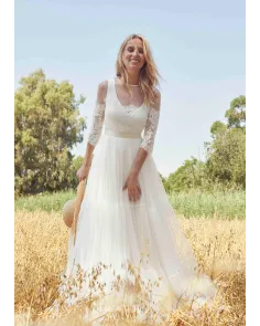 Vestido de Novia de Plumeti y Encaje Matilde Cano | Jayme Shop