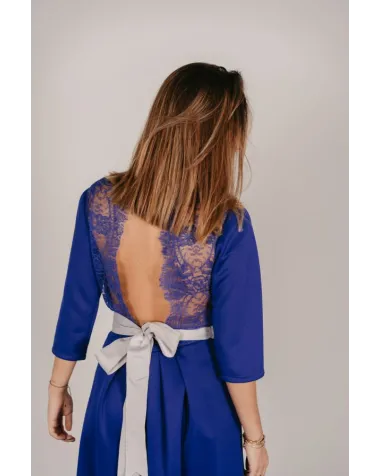 Vestido con Espalda de Encaje Máss Matilde Cano | Jayme Shop