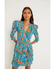 Vestido Corto Estampado Cruzado Mioh | Jayme Shop