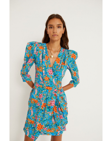 Vestido Corto Estampado Cruzado Mioh | Jayme Shop