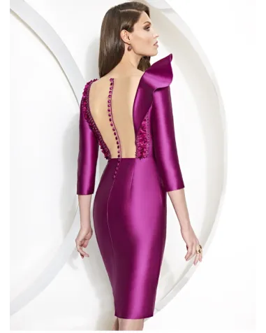 Vestido Mikado con Lentejuela Esthefan | Jayme Shop