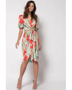 Vestido Corto Estampado Cruzado Máss Matilde Cano | Jayme Shop